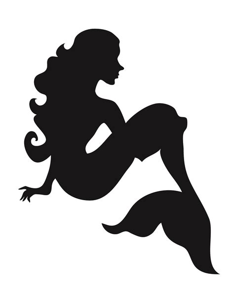 ariel little mermaid silhouette - Clip Art Library