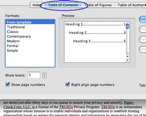 How to Insert a Table of Contents in Microsoft Word for Mac