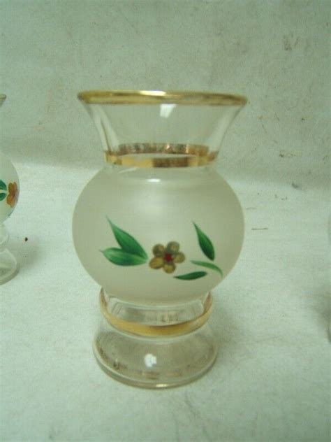 Vintage Bartlett Collins Bud Vases Lot of 4 Matching Vases 2 w/ Gold Trim 2 w/o | eBay