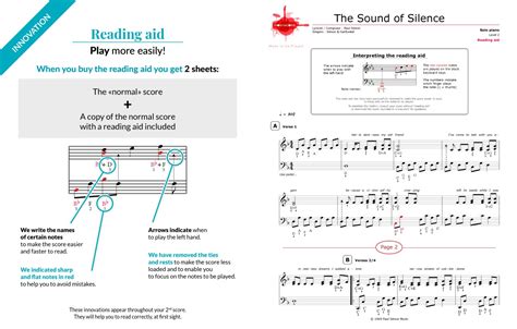 Piano sheet music The Sound of Silence (Simon & Garfunkel) | Noviscore ...