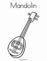 Mandolin Coloring Page  Twisty Noodle sketch template