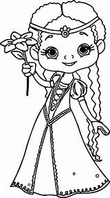 Flower Princess Coloring Page  Wecoloringpagecom sketch template