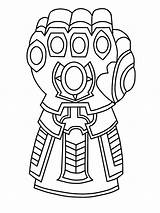 Drawn Infinity Gauntlet coloring Page sketch template
