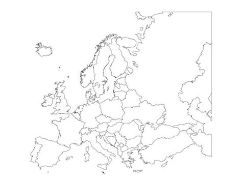 Printable Blank Map of Europe | Free PDF Template