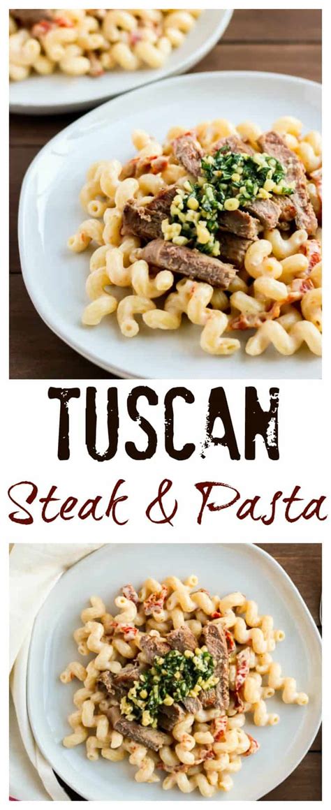 Tuscan Steak and Pasta - Delicious Little Bites