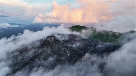 Aerial view of Halmahera volcano, North Maluku, Indonesia - Stock Video Clip - K012/9434 ...