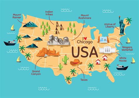 United States Map Landmarks