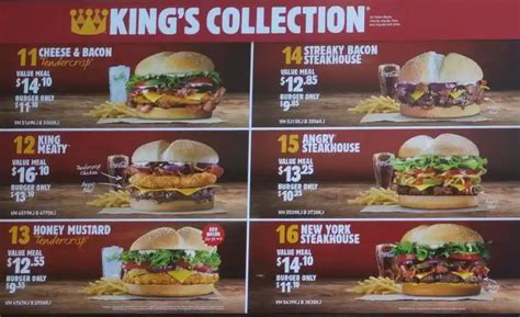 Menu at Burger King restaurant, Auckland, 2nd Floor International Term ...