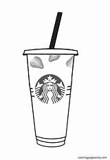 Pink Drink Starbucks Coloring Page  Free Printable Pages sketch template
