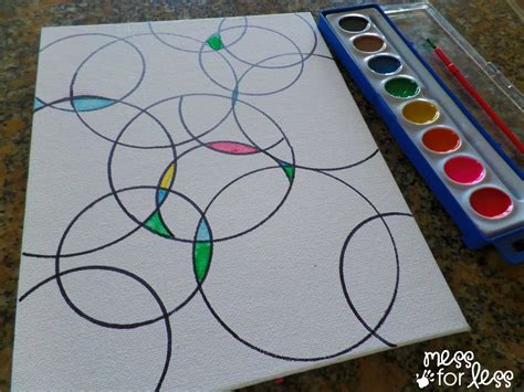 Watercolor Circle Art - Mess for Less