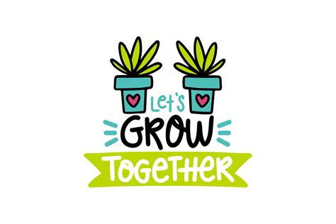 Let's Grow Together Graphic by CraftBundles · Creative Fabrica