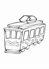 Kleurplaten Tram Kleurplaat Tramway Vervoer Trams Coloriage Tekeningen  sketch template