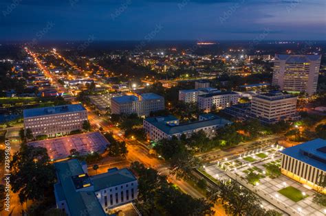 Downtown Tallahassee Florida at night Stock Photo | Adobe Stock