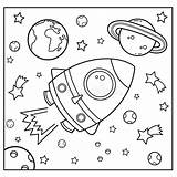Rocket Coloring Book Pages sketch template