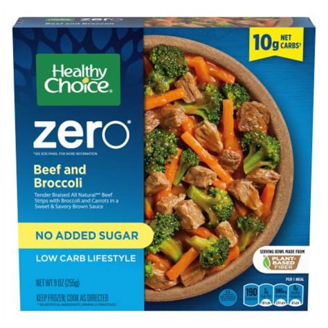 Healthy Choice Zero Low Carb Beef And Broccoli Bowl Frozen Meal, 9 OZ ...