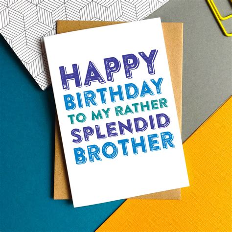 happy birthday brother greetings card by do you punctuate? | notonthehighstreet.com