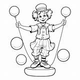 Premium Vector  Coloring Page Outline Of A clown juggling With Balloons sketch template
