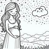 Original coloring page Of A pregnant Woman Download Or Print For Free sketch template