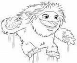 Abominable Yeti Jumping Coloring Page Printable sketch template