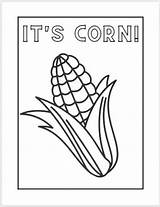 Its Corn Printable Coloring Page  Etsy sketch template