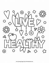 Live Healthy Coloring Pages sketch template