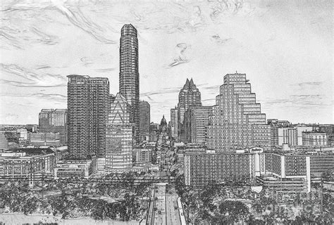 Austin Skyline Drawing