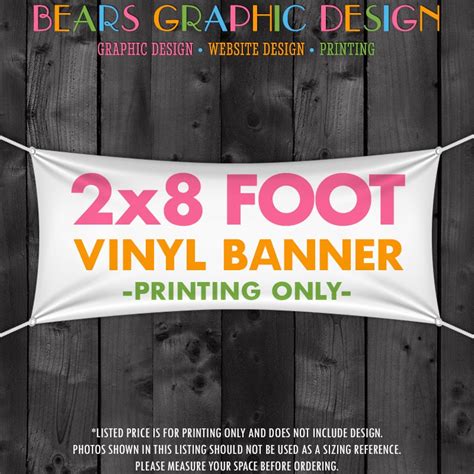 Vinyl Banner Printing 2x8 Foot