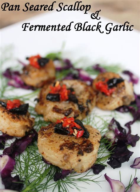 Pan Fried Scallop with Black Garlic (Fermented) ala Dentist Chef ...