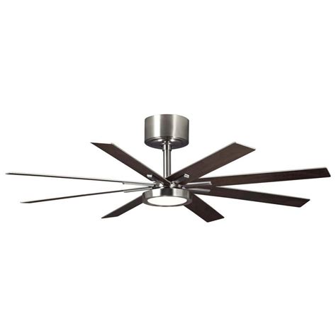 Monte Carlo Empire 60 in. LED Indoor Brushed Steel Ceiling Fan-8EER60BSD - The Home Depot