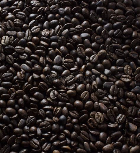 Roasted Coffee Beans Dark Roast Stock Image - Image of espresso, drink ...