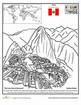 Machu Picchu Coloring Page Pages sketch template