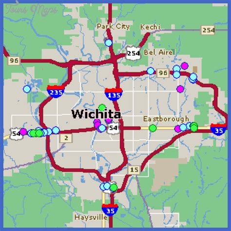 Wichita Map Tourist Attractions - ToursMaps.com