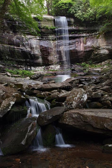 Waterfall Rainbow Falls Trail Great Smoky Mountains National Park Stock ...