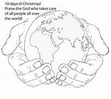 Sketch Hands Holding Earth Coloring Pages sketch template