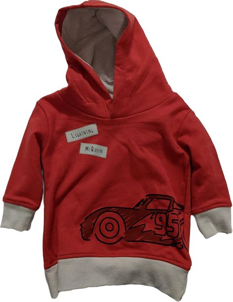 Amazon.com: Disne y Cars Lightning McQueen Hoodie 18M (18 M) Red: Clothing