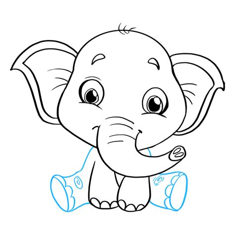 Baby Elephant Drawing For Kids