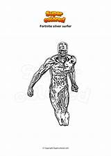 Coloring Page Fortnite silver surfer  Supercoloredcom sketch template
