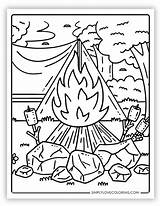 30 Campfire Coloring Pages Free PDF Printables  Simply Love sketch template