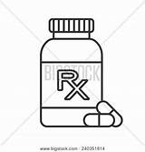 Bottle Of Pills Coloring Page Sketch sketch template