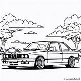 BMW E30 coloring Page Download Or Print For Free sketch template