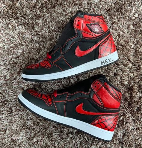 Custom Jordan 1 Retro High 'Miles-Morales' | Etsy