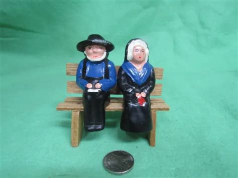 VINTAGE CAST IRON Amish Couple Bench Salt and Pepper Shaker 83 $17.00 - PicClick