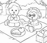 Free Printable Picnic Coloring Pages sketch template
