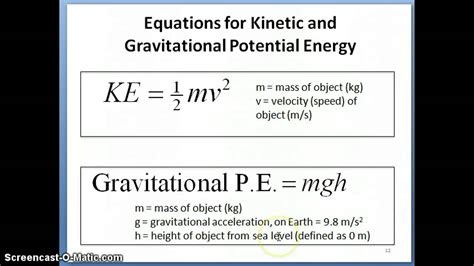 Example of calculation using Kinetic Energy equation - YouTube