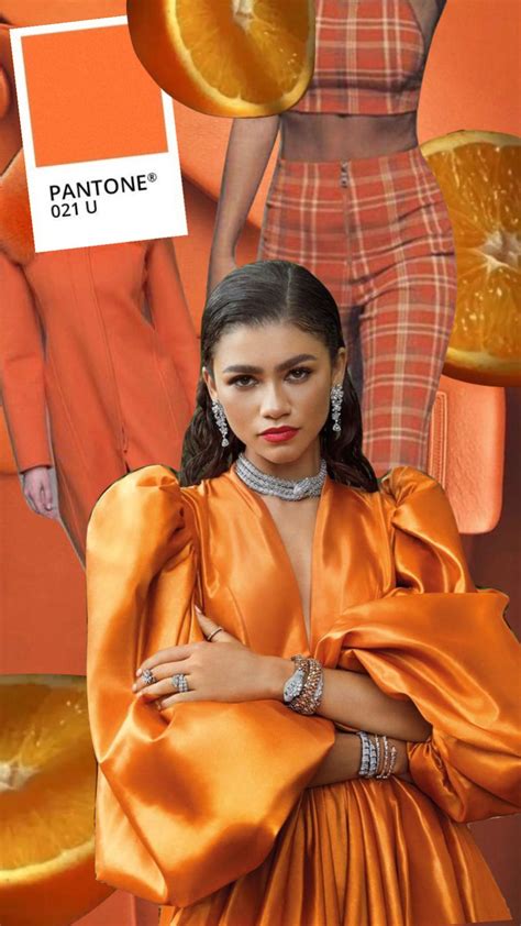 Orange Fashion Editorial Layout