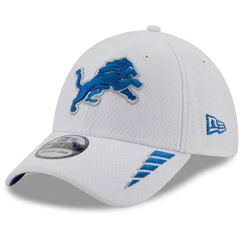 Men's New Era White Detroit Lions Rush 39THIRTY Flex Hat