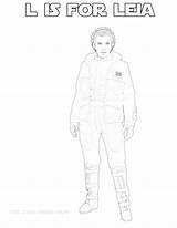 Star Wars Coloring Pages Leia sketch template