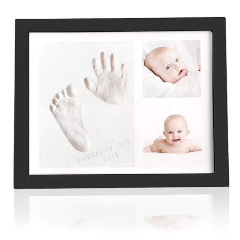 Baby Handprint Footprint Keepsake Kit - Baby Prints Photo Frame for Newborn - Baby Nursery ...