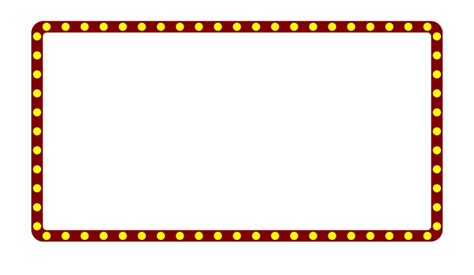 Marquee Theater Border Frame Theatre Movie Sign Marquee - Clip Art Library