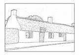Coloring Page Farmhouse 18th Century  Free Printables Img 9898 sketch template